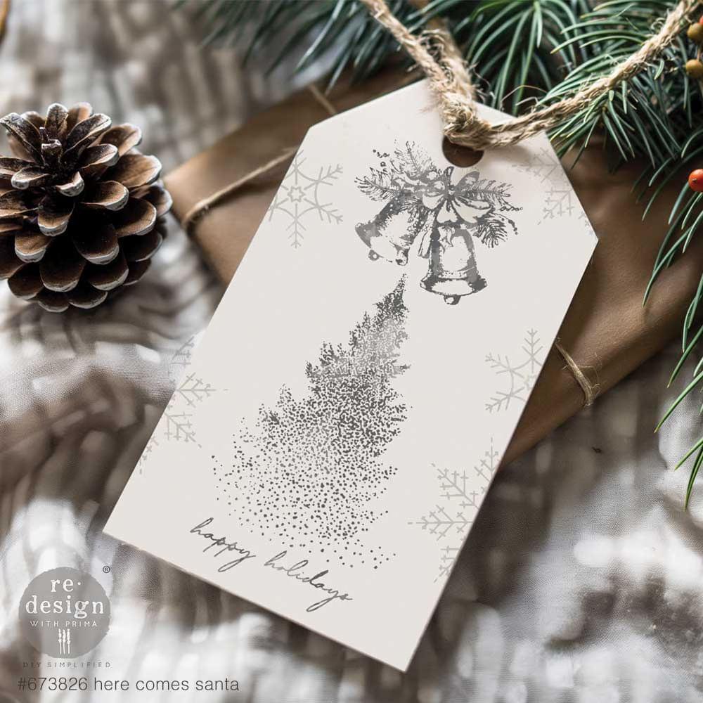 Decor Stamp - Here Comes Santa | 8.5x11” | Redesign with Prima