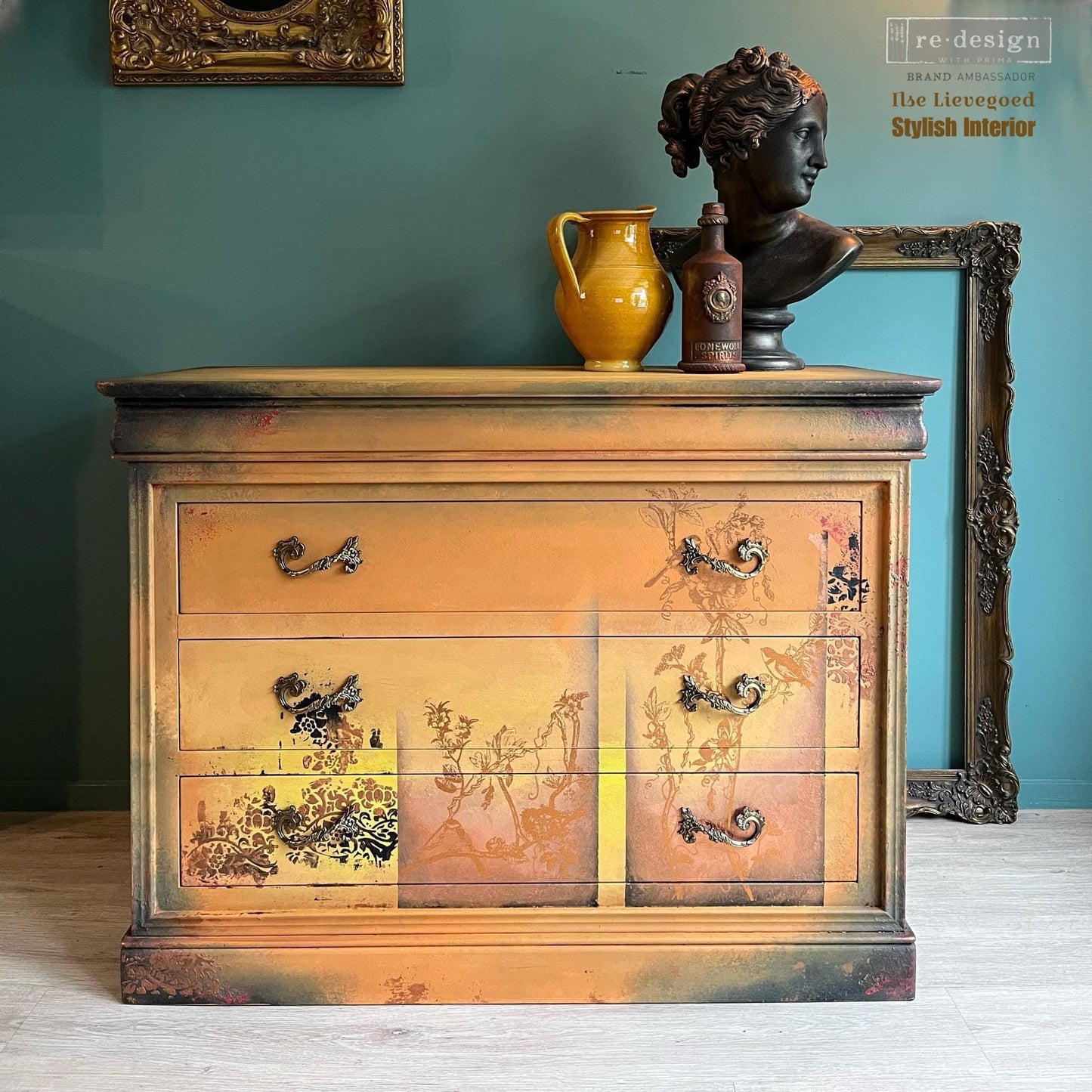Large Decor Transfers® - Bird Watching | Copper Foil | Kacha | 18”x24” | Redesign with Prima