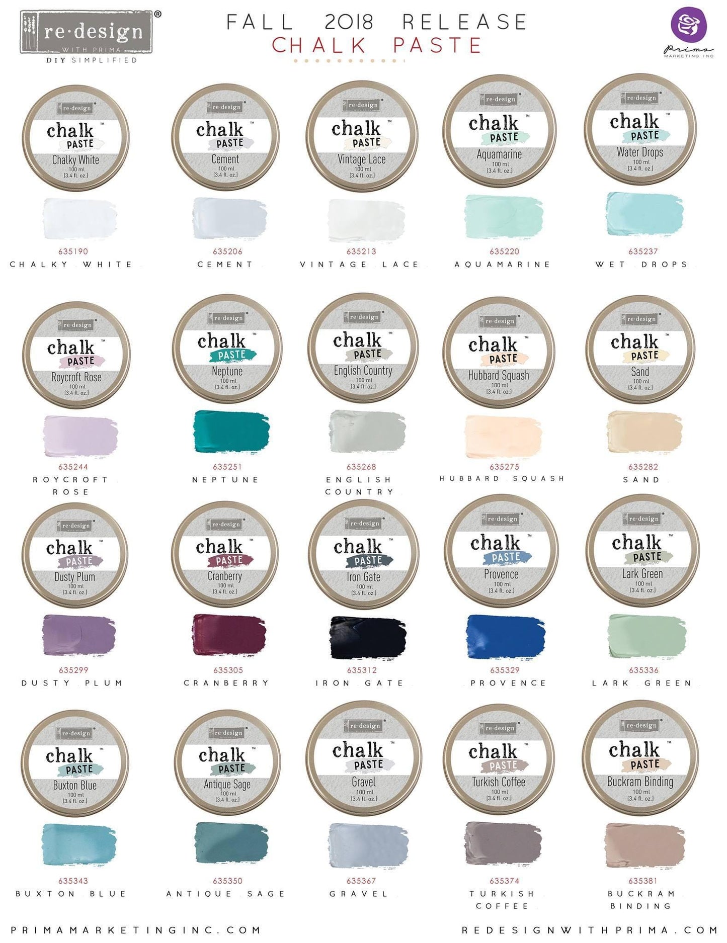 Chalk Paste- Vintage Lace | 1 Tin, 10 ml | Redesign with Prima