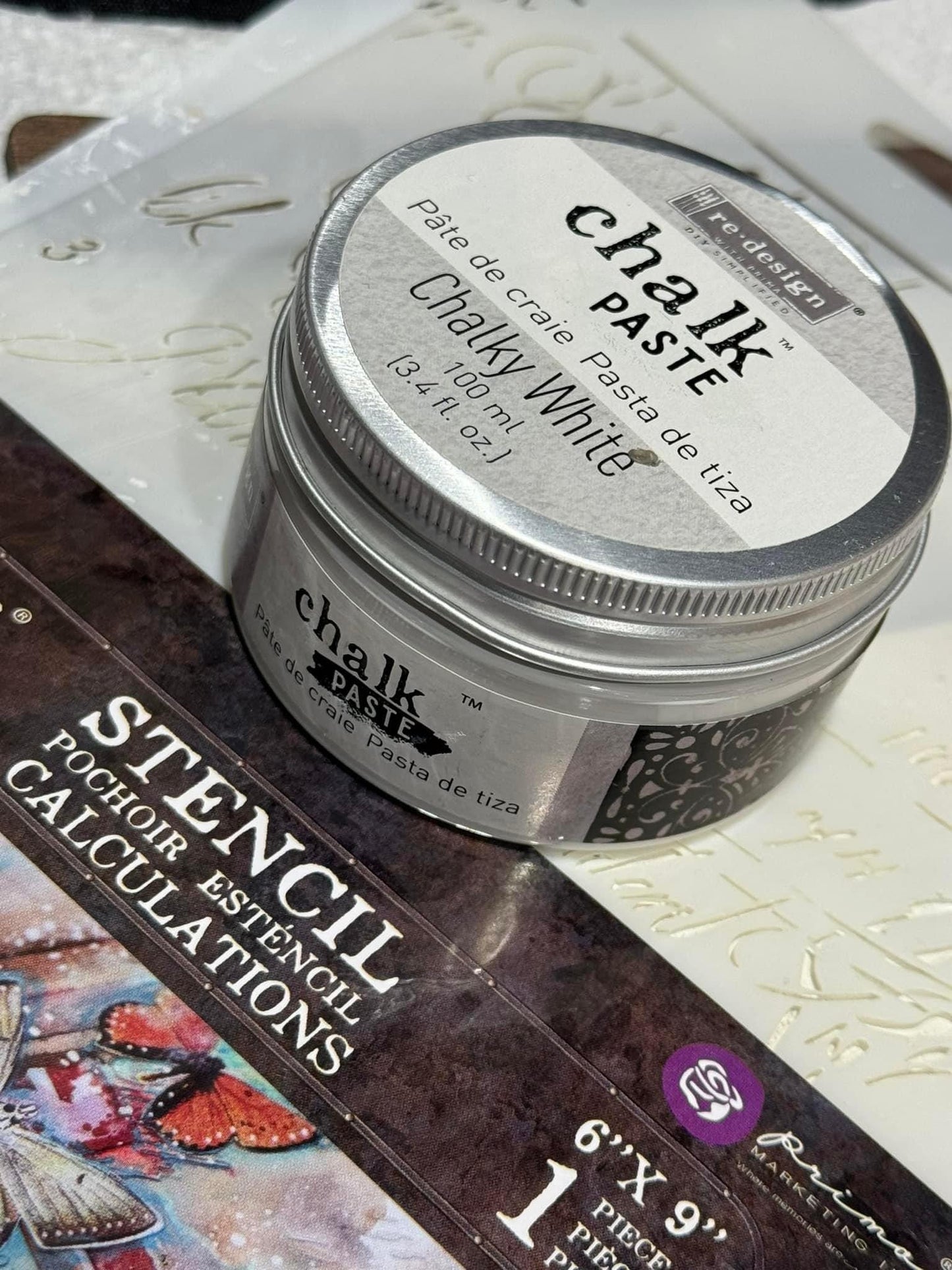 Chalk Paste - Chalky White | Natural Finish (3.4 oz) | Redesign with Prima