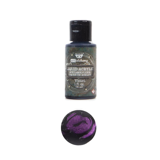 Liquid Acrylic Paint - Violet | 1 fl oz, 30ml | Finnabair | Redesign with Prima