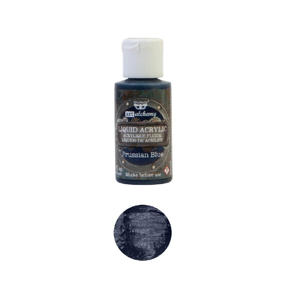 Liquid Acrylic Paint - Prussian Blue | Finnabair | 30ml | Redesign with Prima