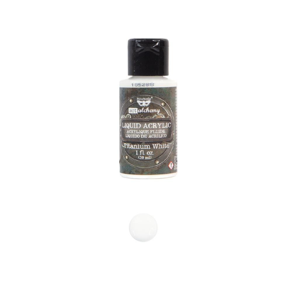 Liquid Acrylic Paint - Titanium White | Finnabair | 30 mL | Redesign with Prima