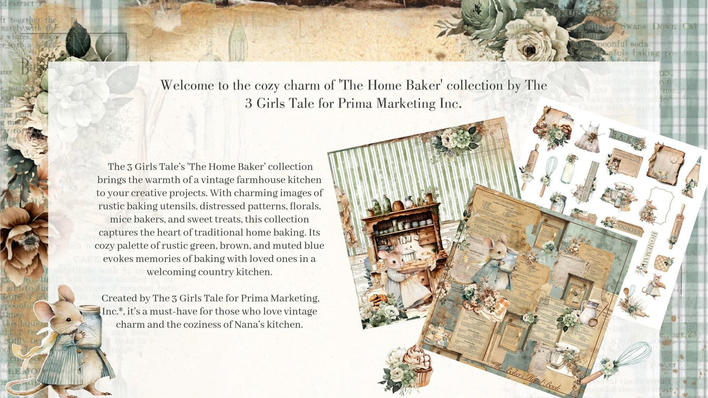 The Home Baker Collection Yarn Spools | 4 earthy colors, 15 yds each | Prima Marketing Inc