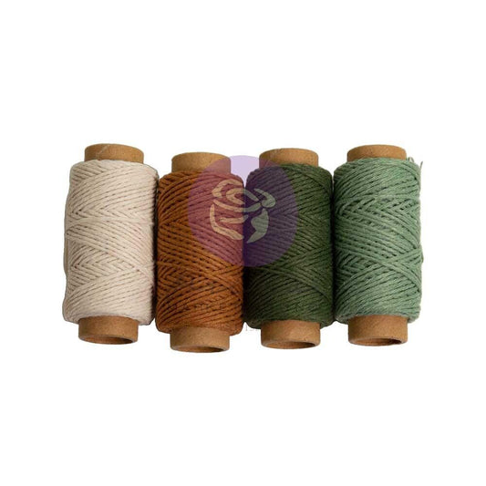 The Home Baker Collection Yarn Spools | 4 earthy colors, 15 yds each | Prima Marketing Inc
