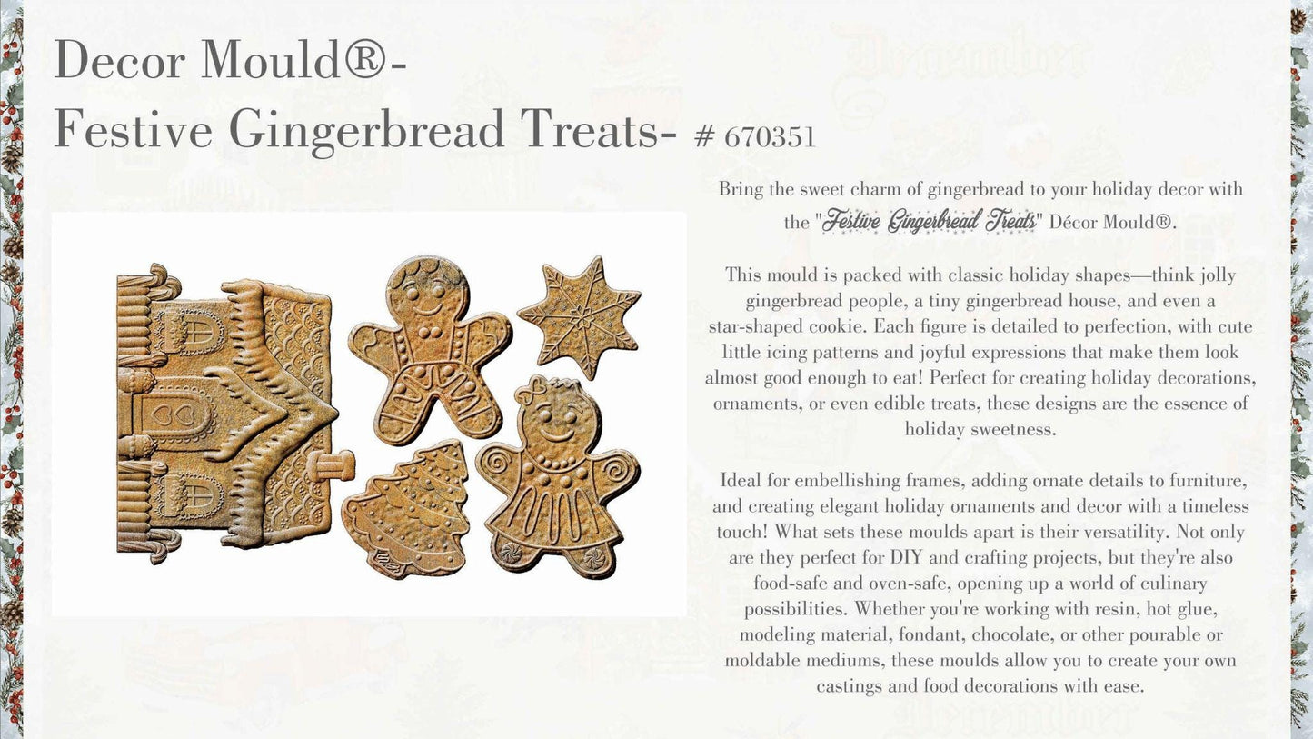 Decor Mould® - Festive Gingerbread Treats | 5”x8” | Redesign with Prima