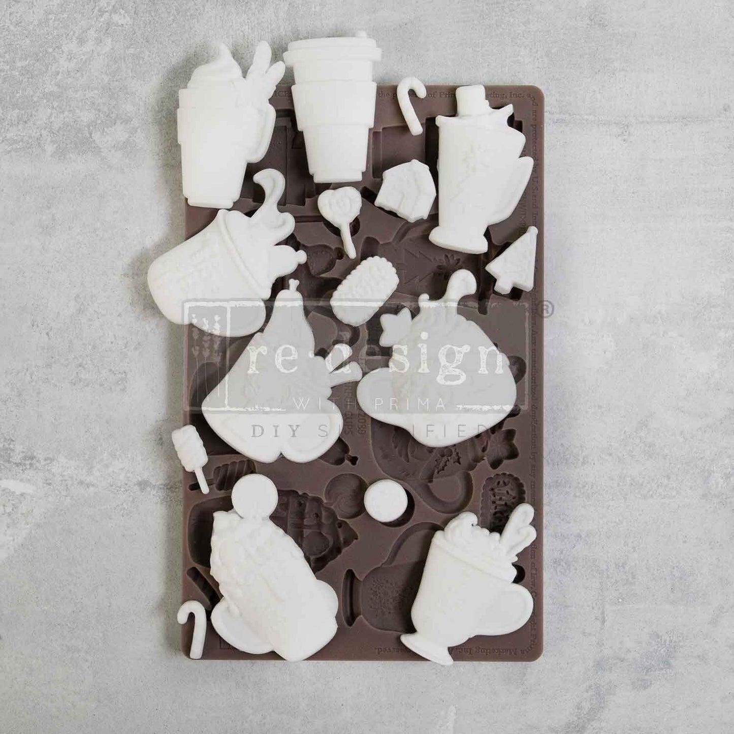 Decor Mould® - Cheerful Cups | 5”x8”x8mm | Redesign with Prima