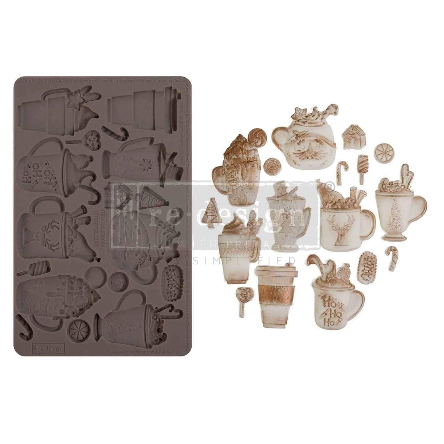 Decor Mould® - Cheerful Cups | 5”x8”x8mm | Redesign with Prima
