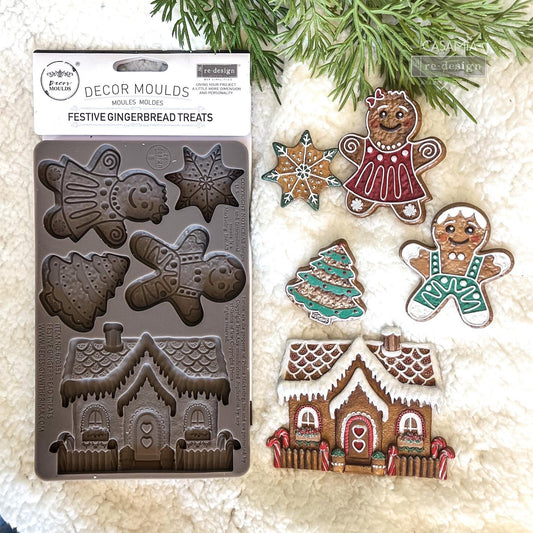 Decor Mould® - Festive Gingerbread Treats | 5”x8” | Redesign with Prima