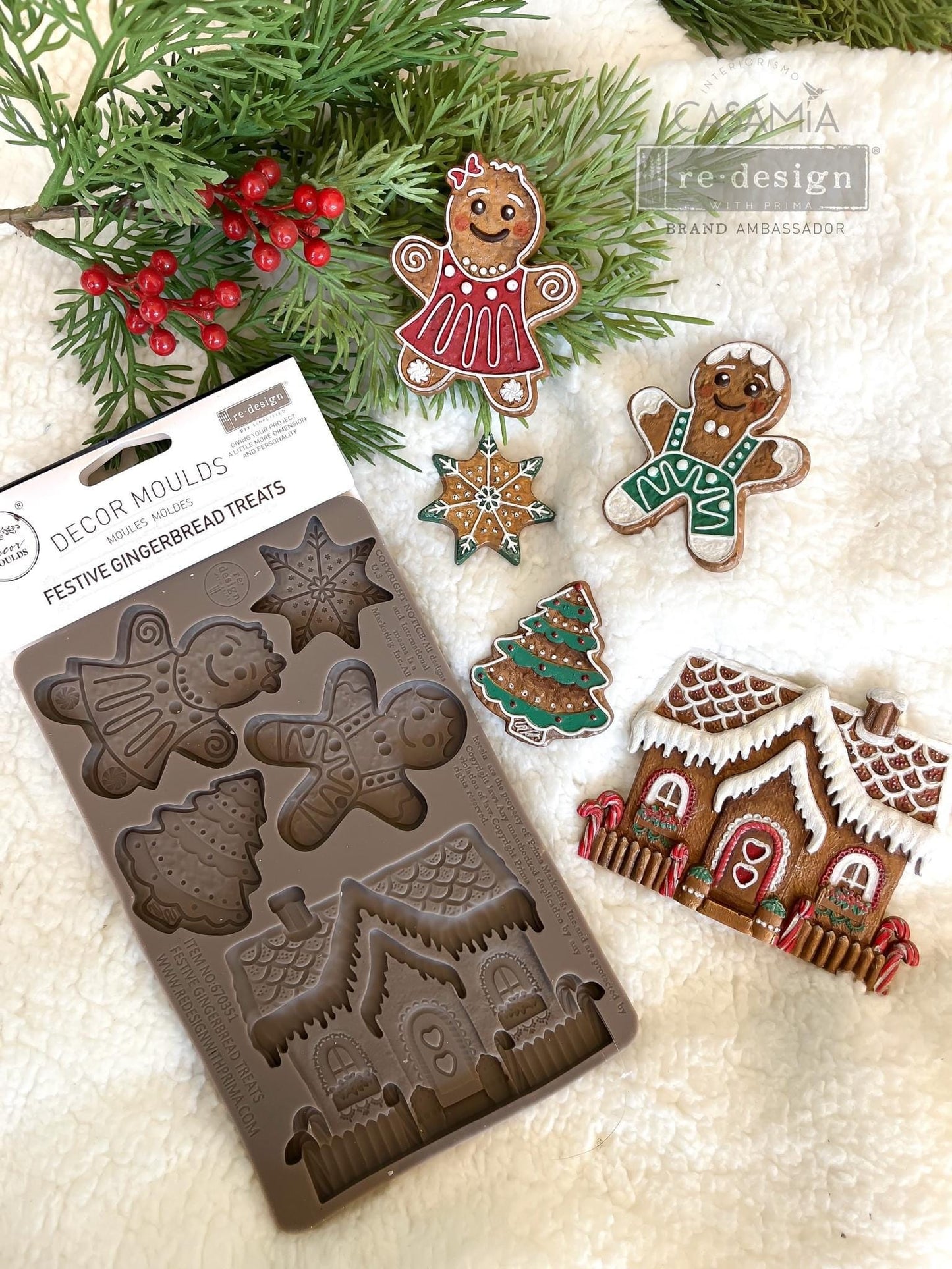 Decor Mould® - Festive Gingerbread Treats | 5”x8” | Redesign with Prima