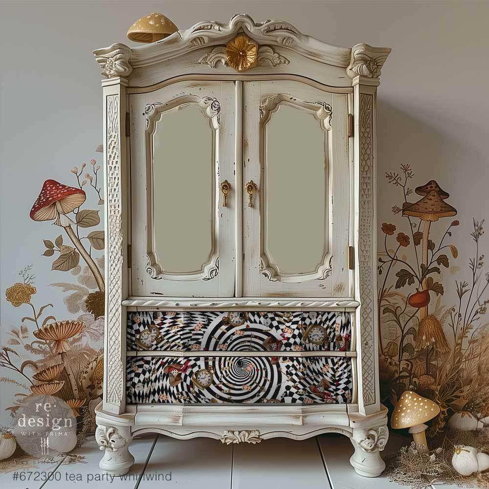 Decoupage Tissue Paper - Tea Party Whirlwind | 19.5”x30” | Wonderland | Redesign with Prima