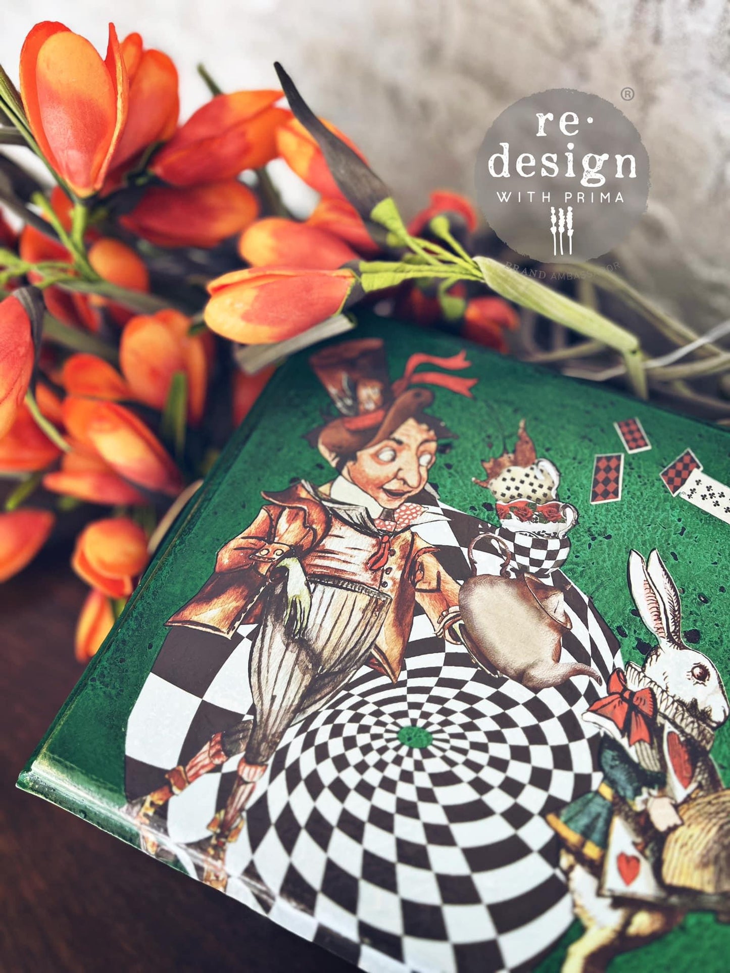 Decoupage Tissue Paper - Tea Party Whirlwind | 19.5”x30” | Wonderland | Redesign with Prima