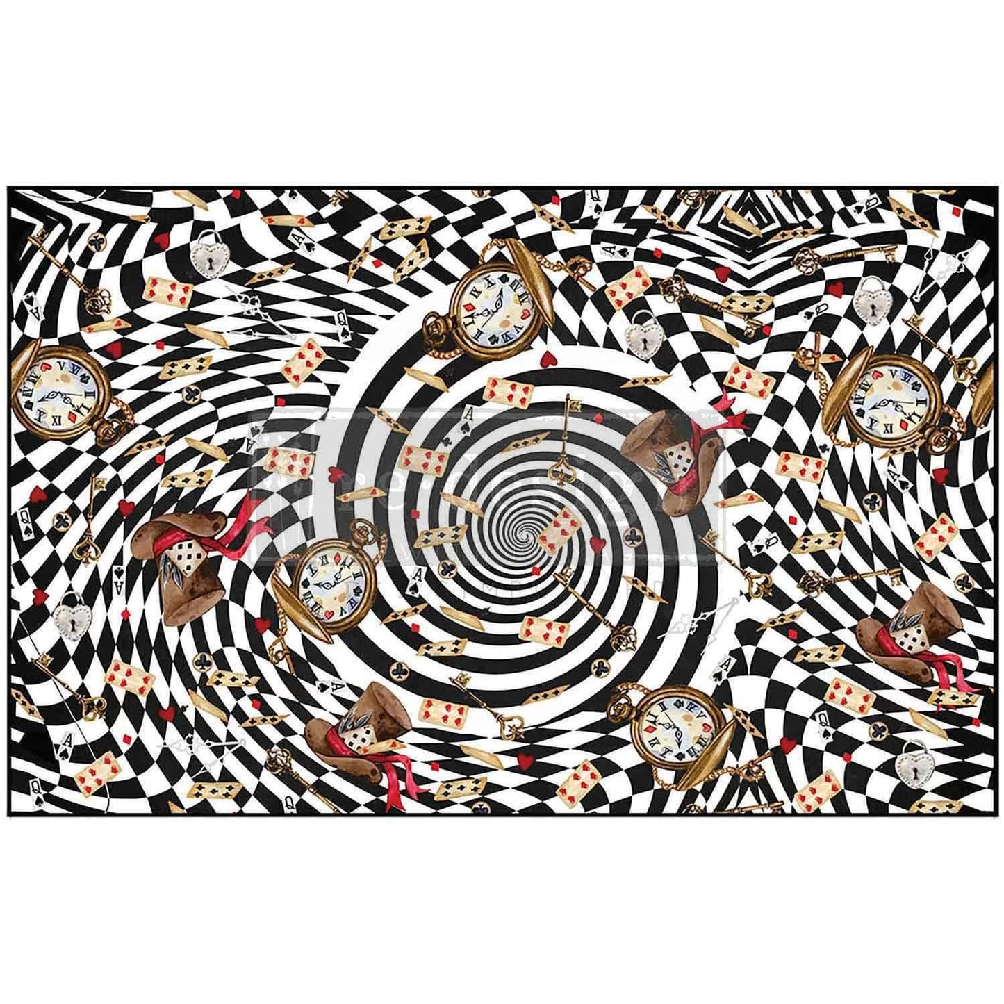 Decoupage Tissue Paper - Tea Party Whirlwind | 19.5”x30” | Wonderland | Redesign with Prima