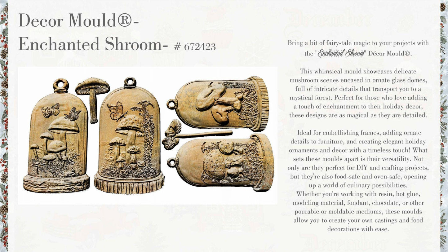 Decor Mould® - Enchanted Shroom | 5”x10”x 8mm | Wonderland | Redesign with Prima