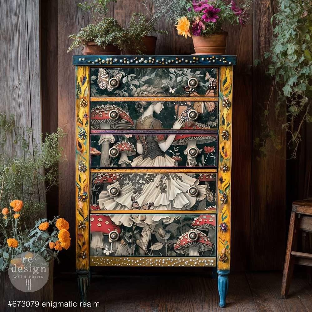 A1 Decoupage Fiber - Enigmatic Realm | 1 sheet, 24.3”x33.1” | Redesign with Prima