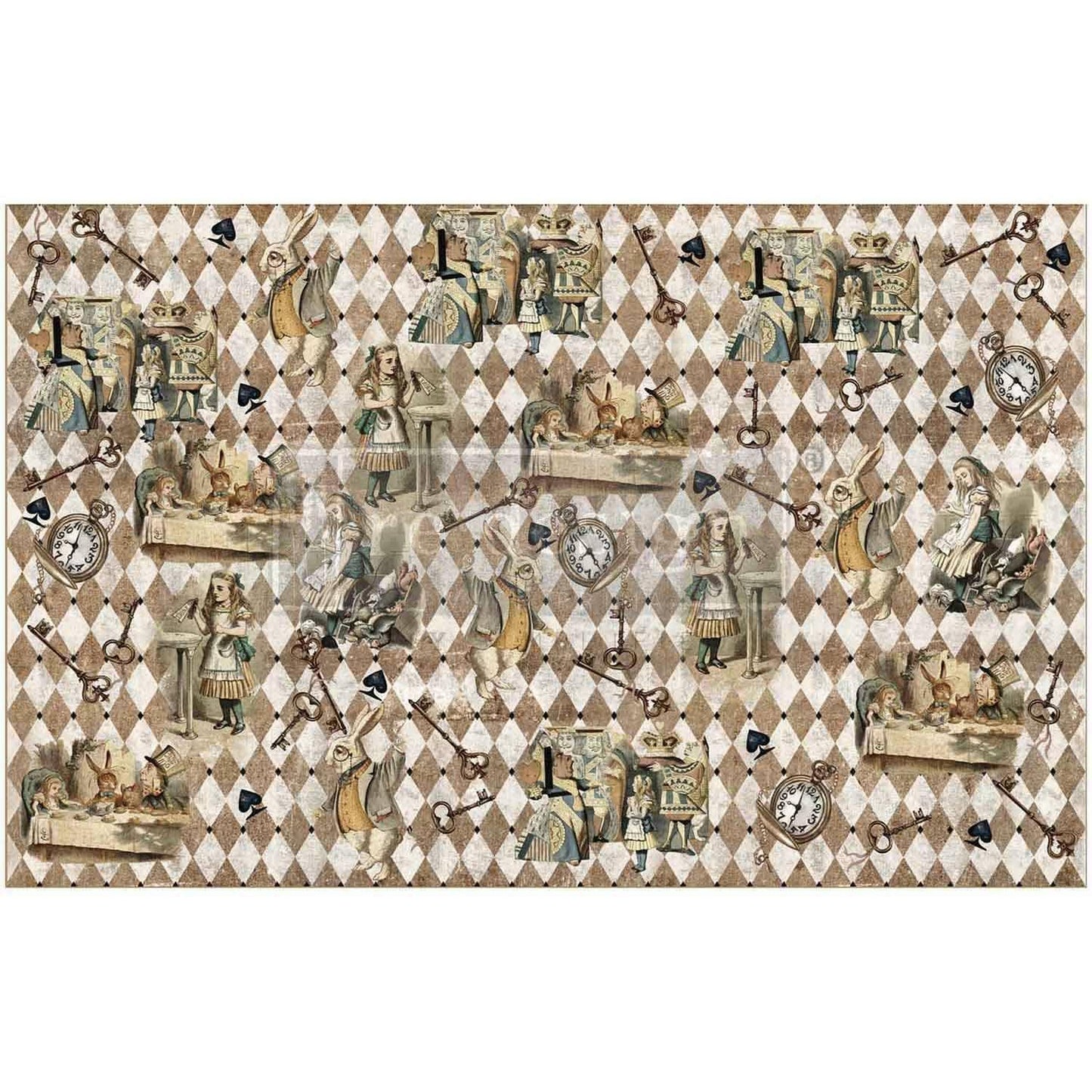 Decoupage Tissue Paper - Mad Hatter’s Muse | 1 pc, 19.5”x30” |Wonderland Tea Party | Redesign with Prima