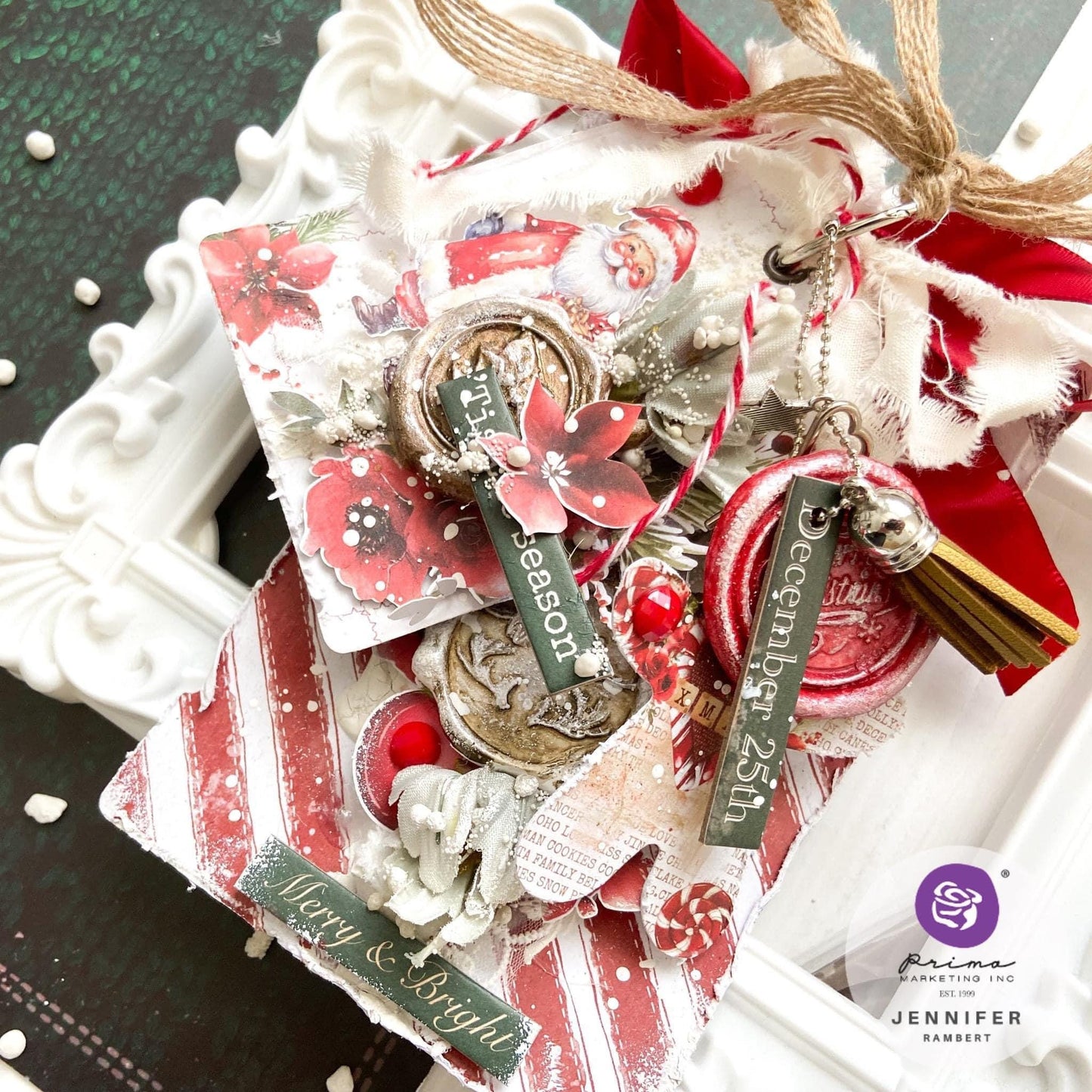 From the North Pole Decor Mould - Letters From Santa | 1 pc, 5”x8” | Wax Seal Design | Prima Marketing Inc
