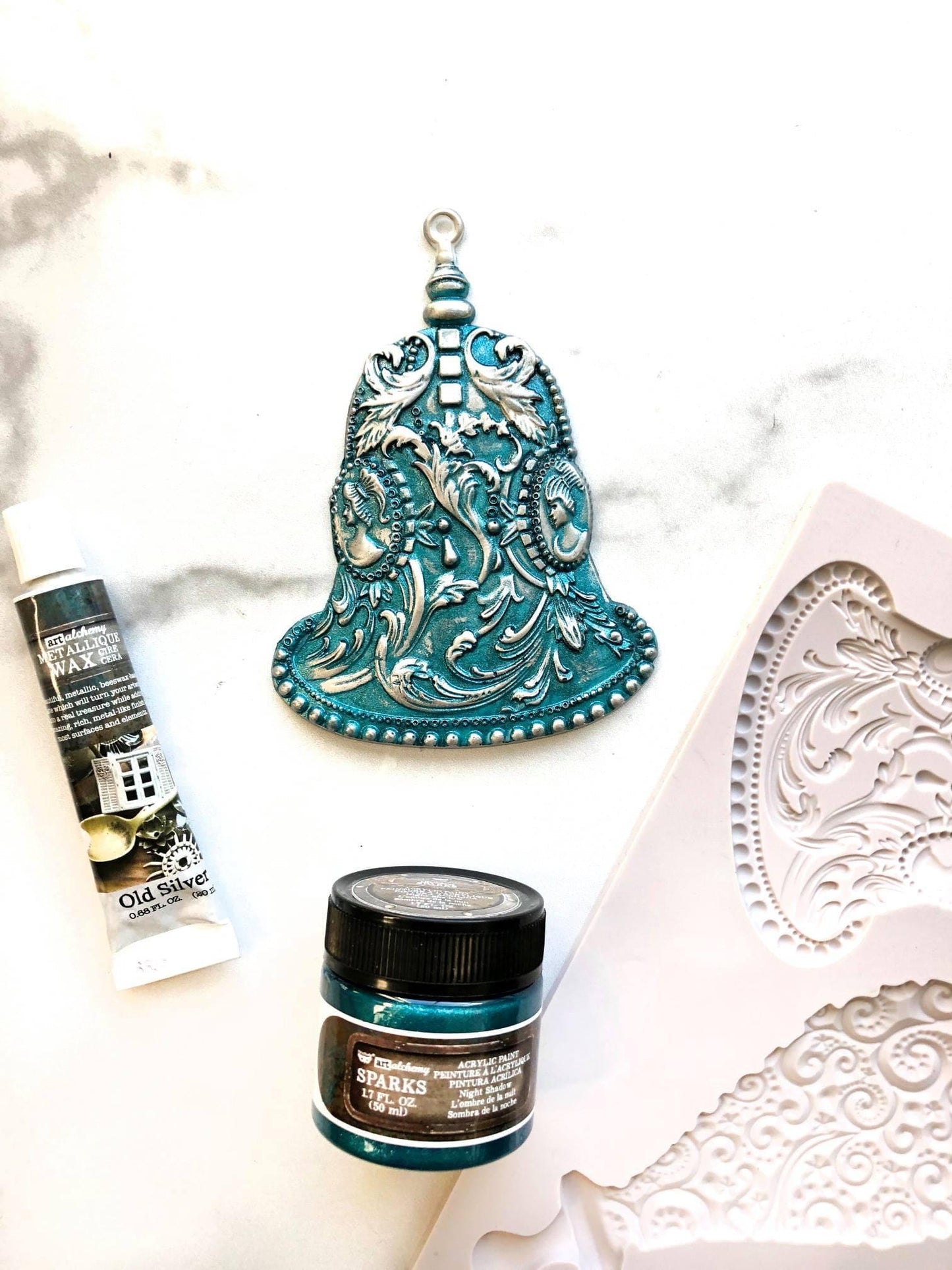 Sparks Acrylic Paint - Night Shadow | Finnabair | 50ml | Redesign with Prima