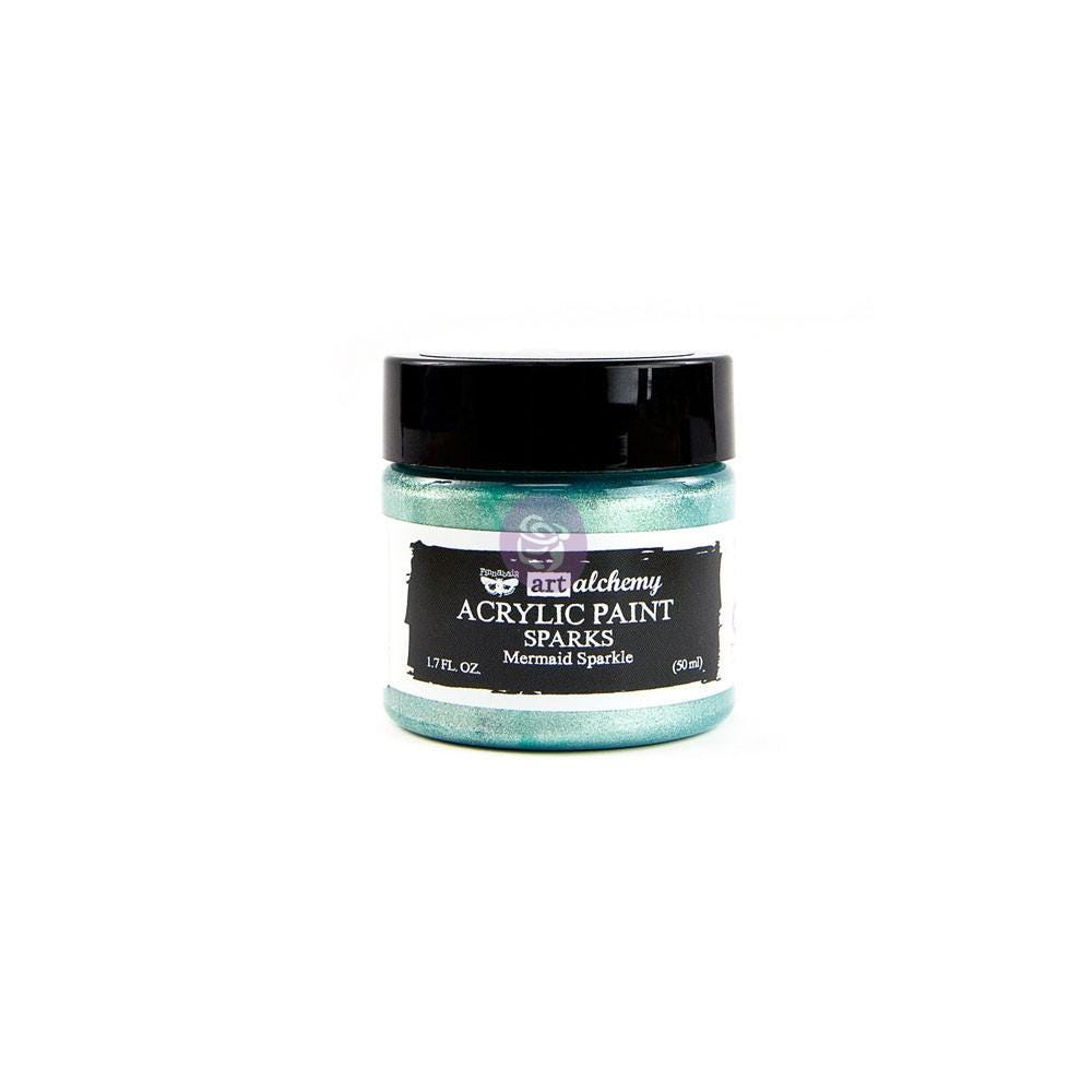 Sparks Acrylic Paint - Mermaid Sparkle | Finnabair | 50ml | Redesign with Prima