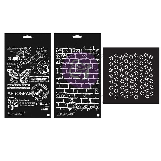 Decor Stencil Set - Perfectly Grungy | 3 pc set | Finnabair | Redesign with Prima