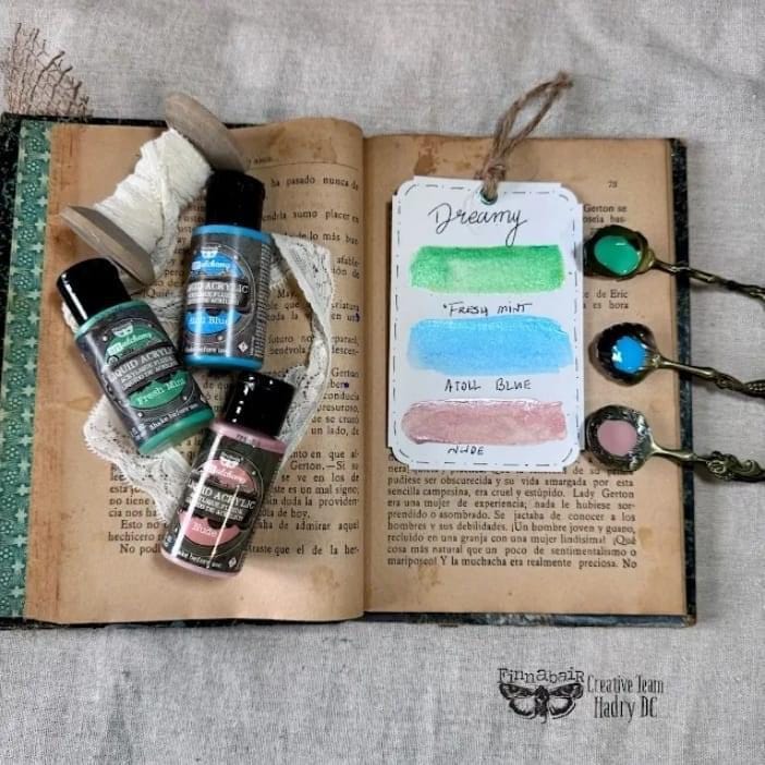 Liquid Acrylic Paint Set - Dreamy | Finnabair | 3 bottles, 1 fl oz, 30ml each | Redesign with Prima