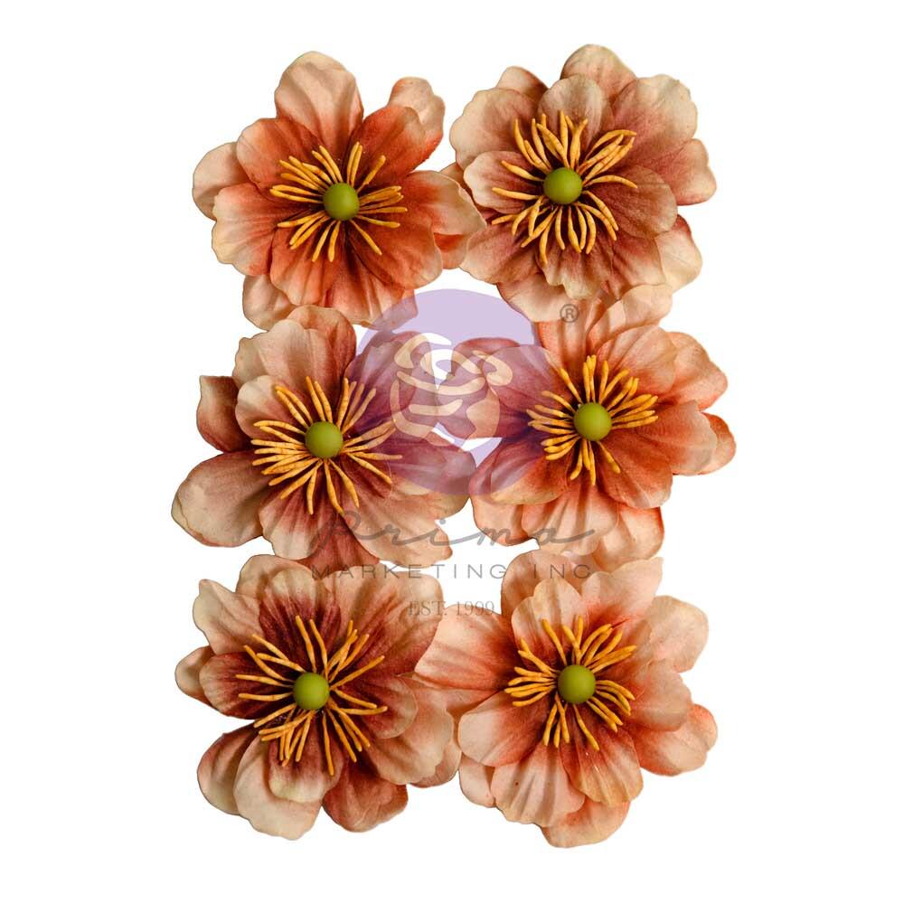 The Home Baker Collection Flowers - Caramel Delight, 6 pcs | Three Girls Tale |Prima Marketing Inc