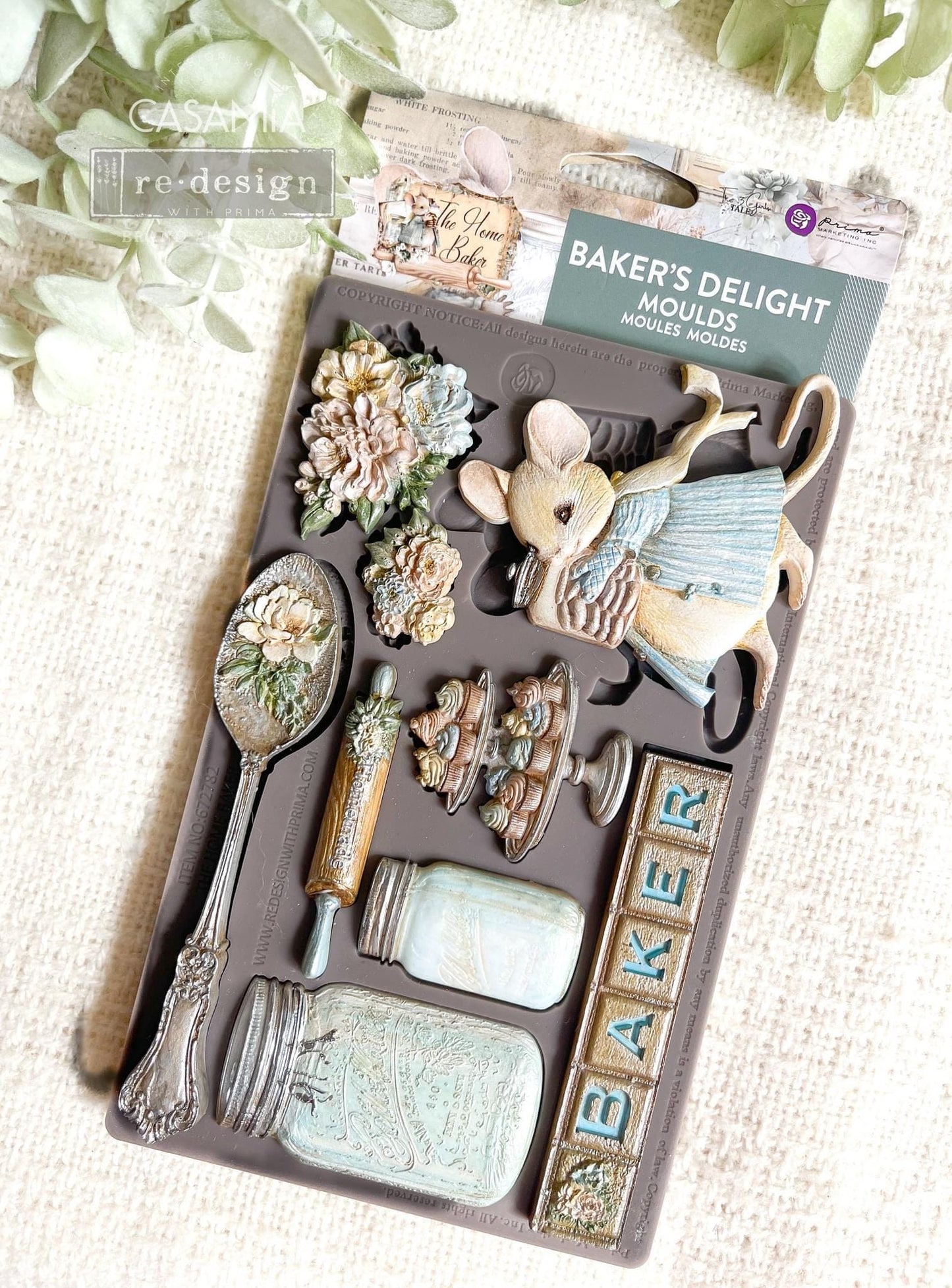 The Home Baker Decor Mould® - Bakers Delight | 5”x8”x8mm | Prima Marketing Inc