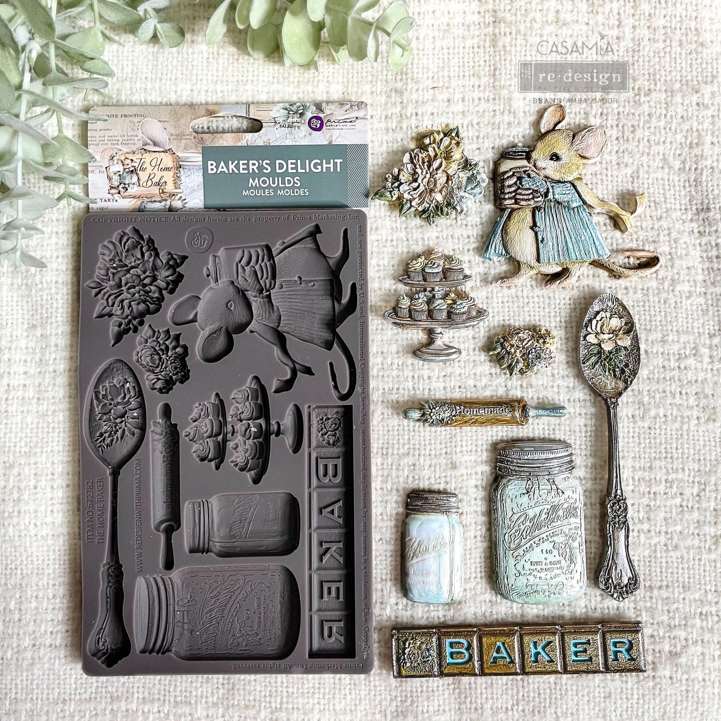 The Home Baker Decor Mould® - Bakers Delight | 5”x8”x8mm | Prima Marketing Inc