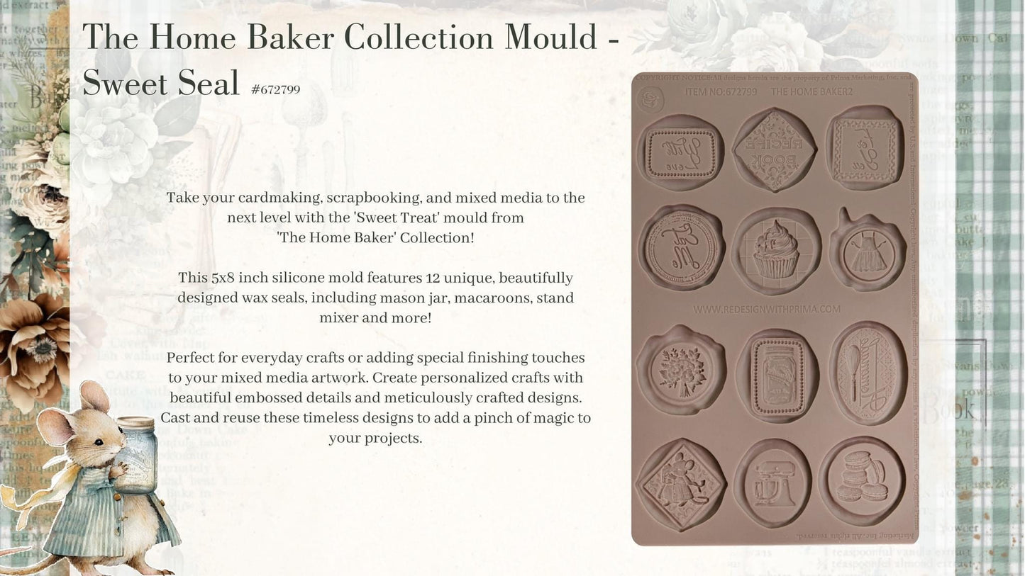 The Home Baker Collection - Sweet Seal Decor Mould | 5”x8”x8mm | Prima Marketing Inc