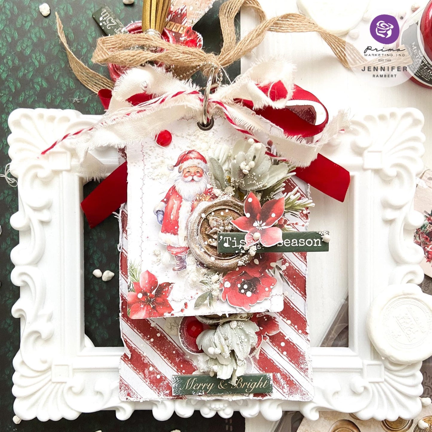 From the North Pole Decor Mould - Letters From Santa | 1 pc, 5”x8” | Wax Seal Design | Prima Marketing Inc