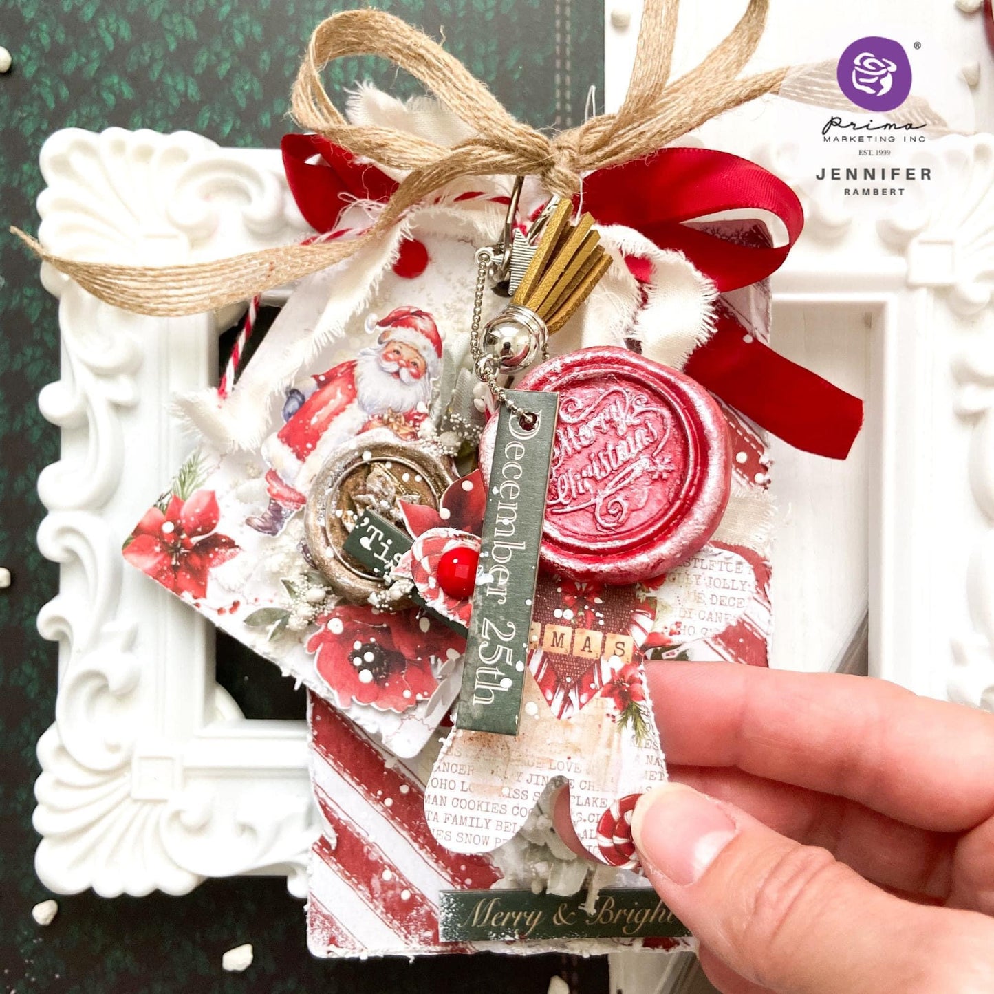 From the North Pole Decor Mould - Letters From Santa | 1 pc, 5”x8” | Wax Seal Design | Prima Marketing Inc