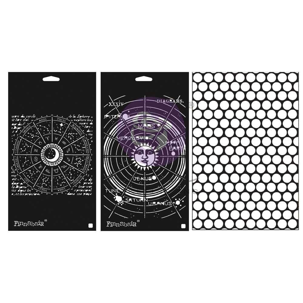 Decor Stencil Set - Celestial | 3 pcs, 6”x9” | Finnabair | Redesign with Prima