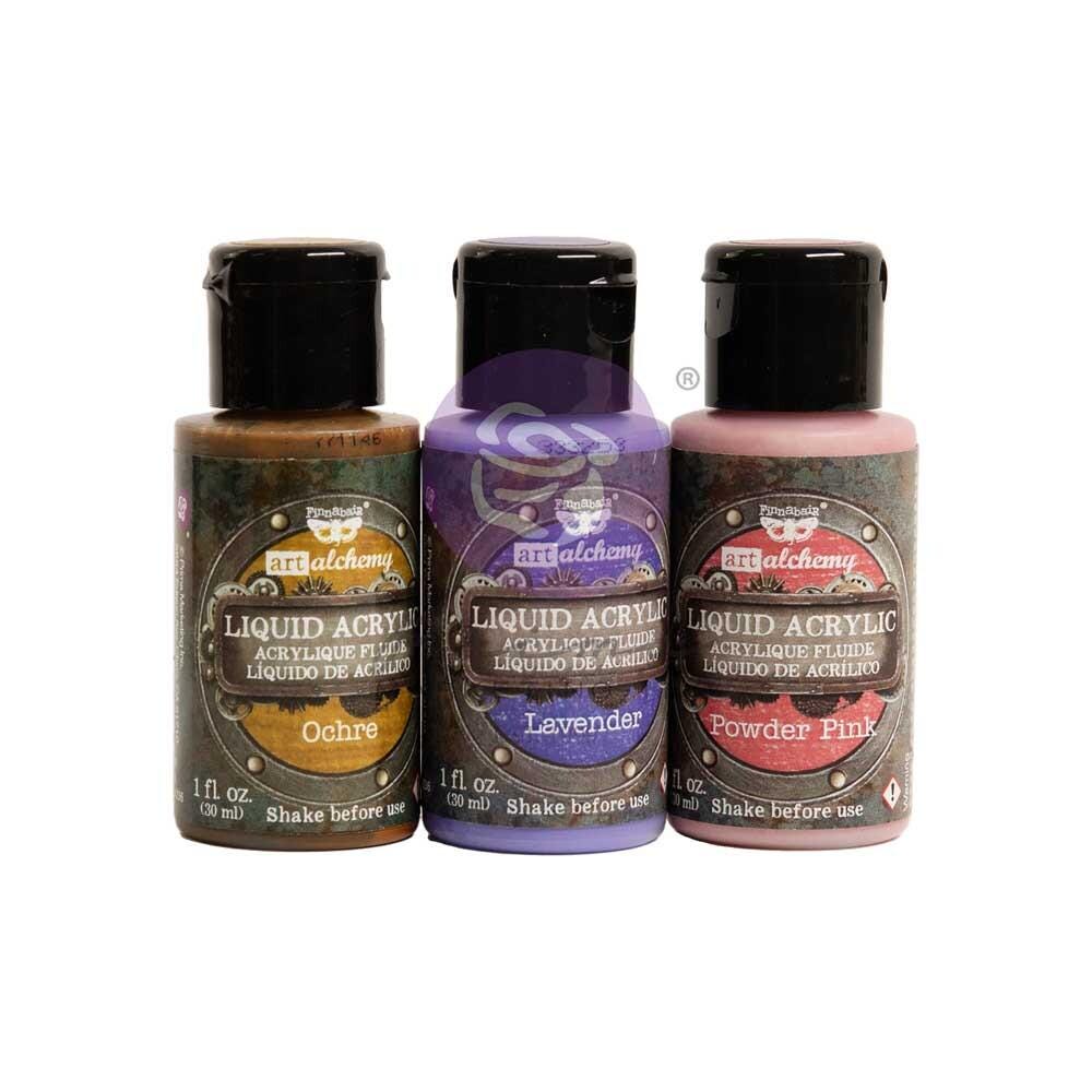 Liquid Acrylic Paint Set - Sentimental | 3 bottles, 30 ml each | Finnabair | Redesign with Prima