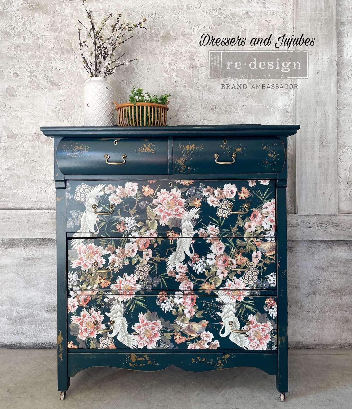 Large Decor Transfers® - Elegance and Flowers | 30”x44”-6 sheets | Reduced Price | Redesign with Prima