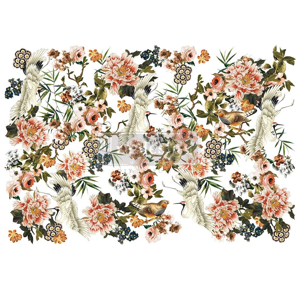 Large Decor Transfers® - Elegance and Flowers | 30”x44”-6 sheets | Reduced Price | Redesign with Prima