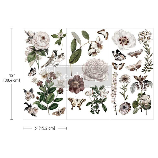 Mini Decor Transfers® - Secret Garden | 3 sheets, 6” x 12” | Redesign with Prima