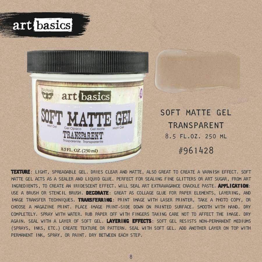 Art Mediums: Decoupage Gel - Soft Matte | Transparent | 1 Jar, 250ml | Redesign with Prima