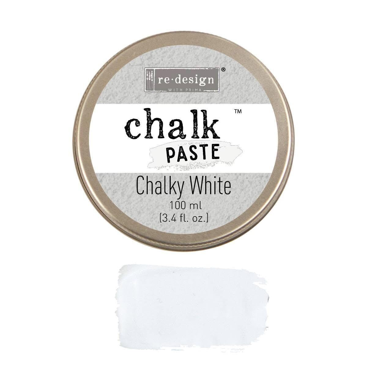 Chalk Paste - Chalky White | Natural Finish (3.4 oz) | Redesign with Prima