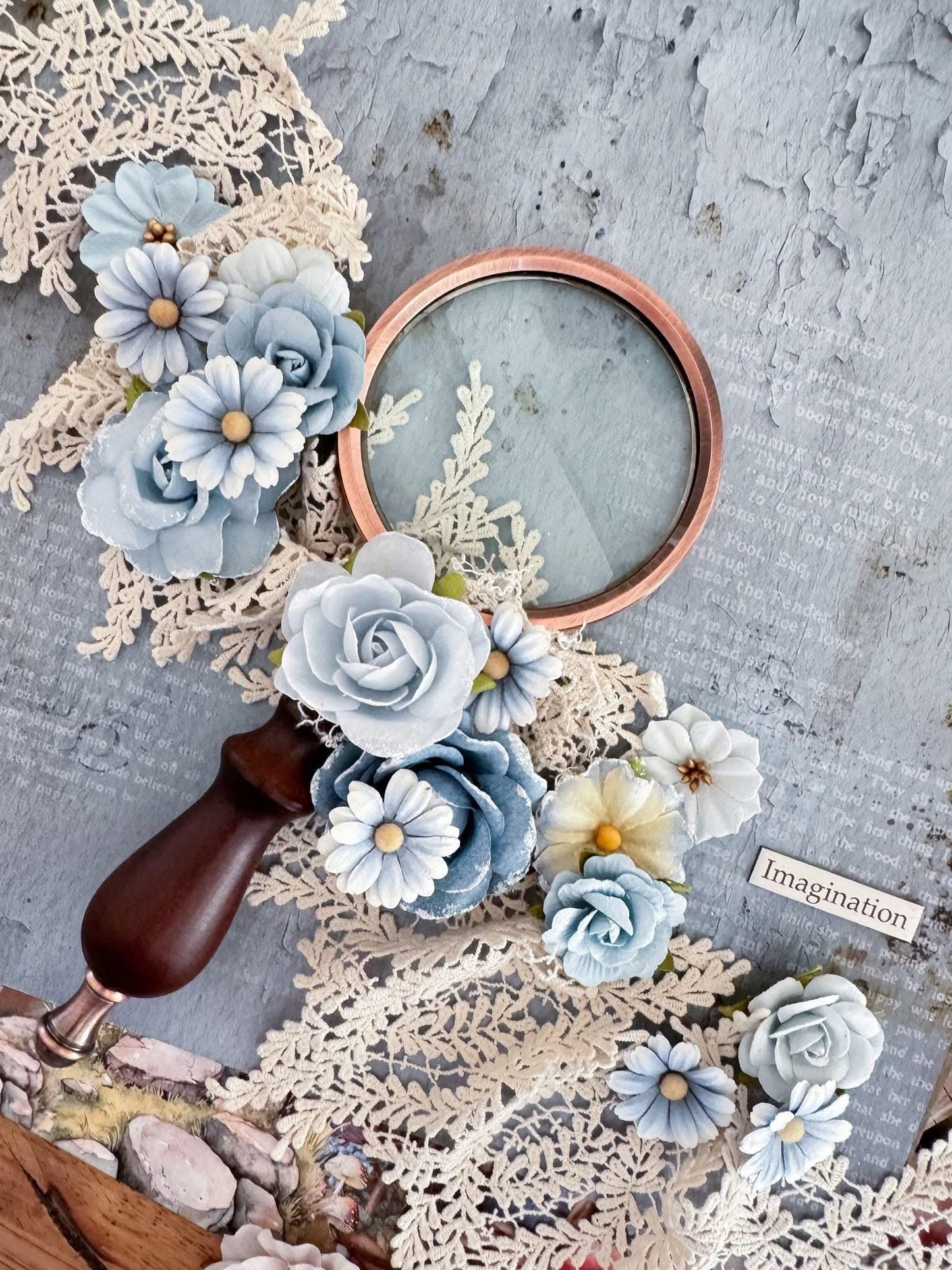 Return To Wonderland Collection Flowers - Alice's Dream, 8 pcs| Three Girls Tale | Prima Marketing Inc.