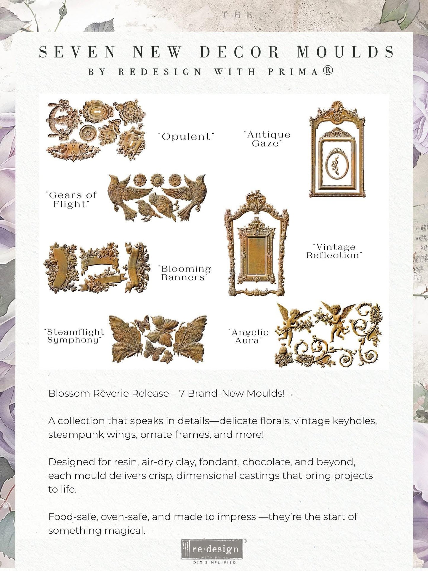 Decor Mould® - Blooming Banners | 5”x10”x8mm | Redesign with Prima