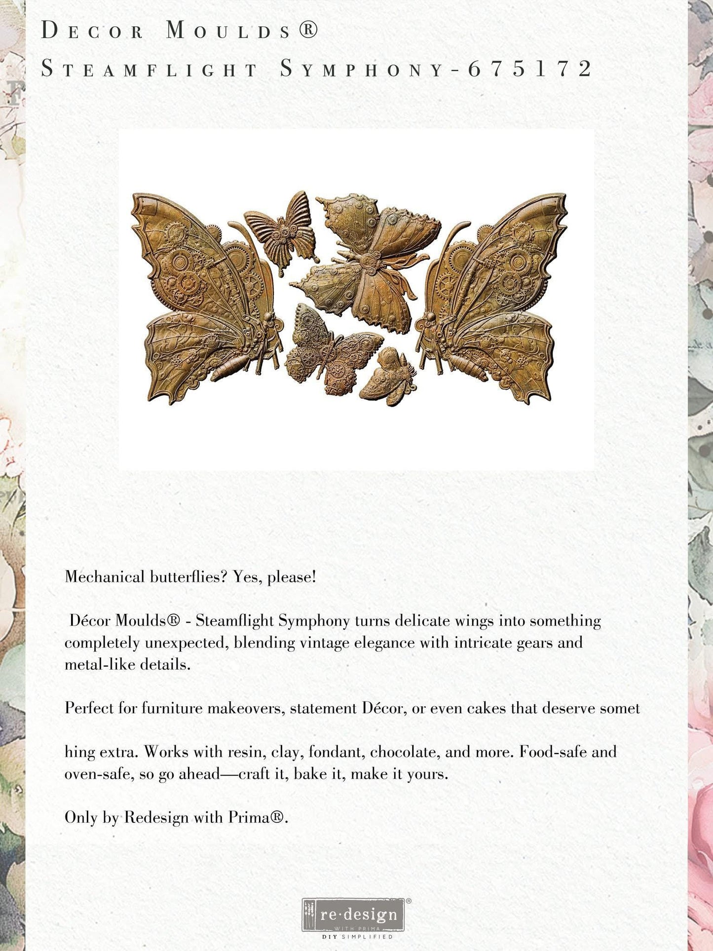 Decor Mould® - Steamflight Symphony | 5”x10”x8mm | Redesign with Prima