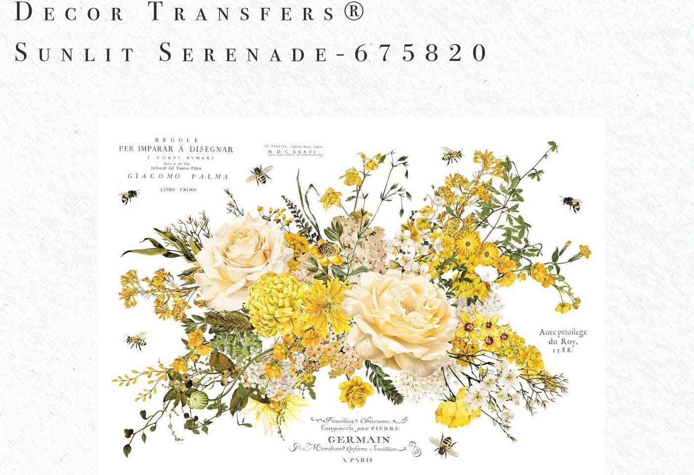 Middy Decor Transfers® - Yellow Bliss  | 3 sheets, 8.5”x11” | Redesign with Prima®