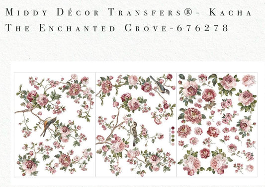 Middy Decor Transfers® - Enchanted Grove | Kacha | 3 sheets, 8.5”x11” | Re•design with Prima