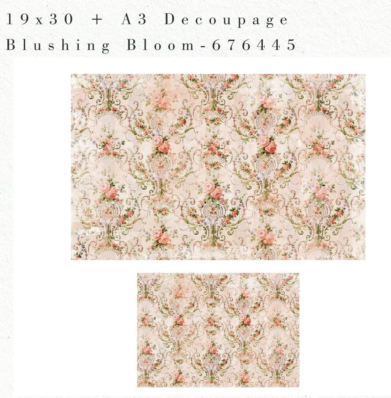 Double Delight Decoupage Fiber Set - Blushing Bloom | 2 sizes | Redesign with Prima®