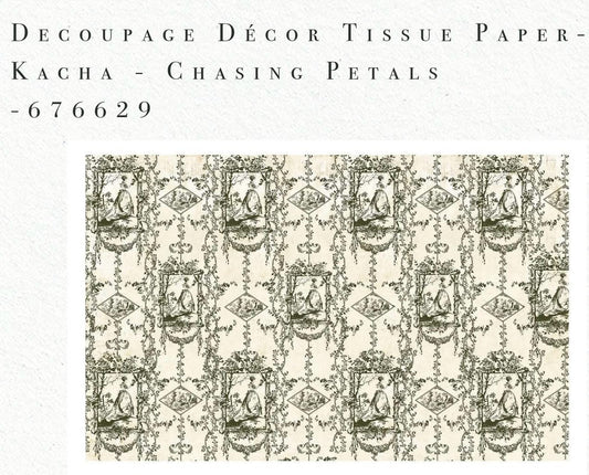 Decoupage Tissue Paper - Chasing Petals | Kacha | 19.5”x30” | Redesign with Prima
