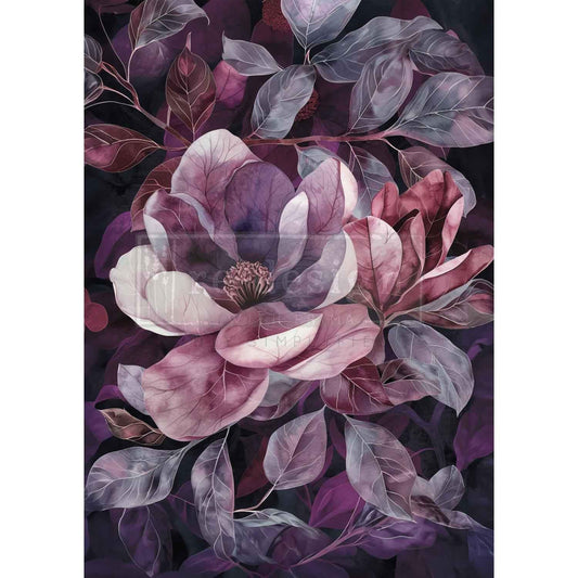 A1 Decoupage Fiber - Violet Bloom | 23.4 x 33.1” | Redesign with Prima