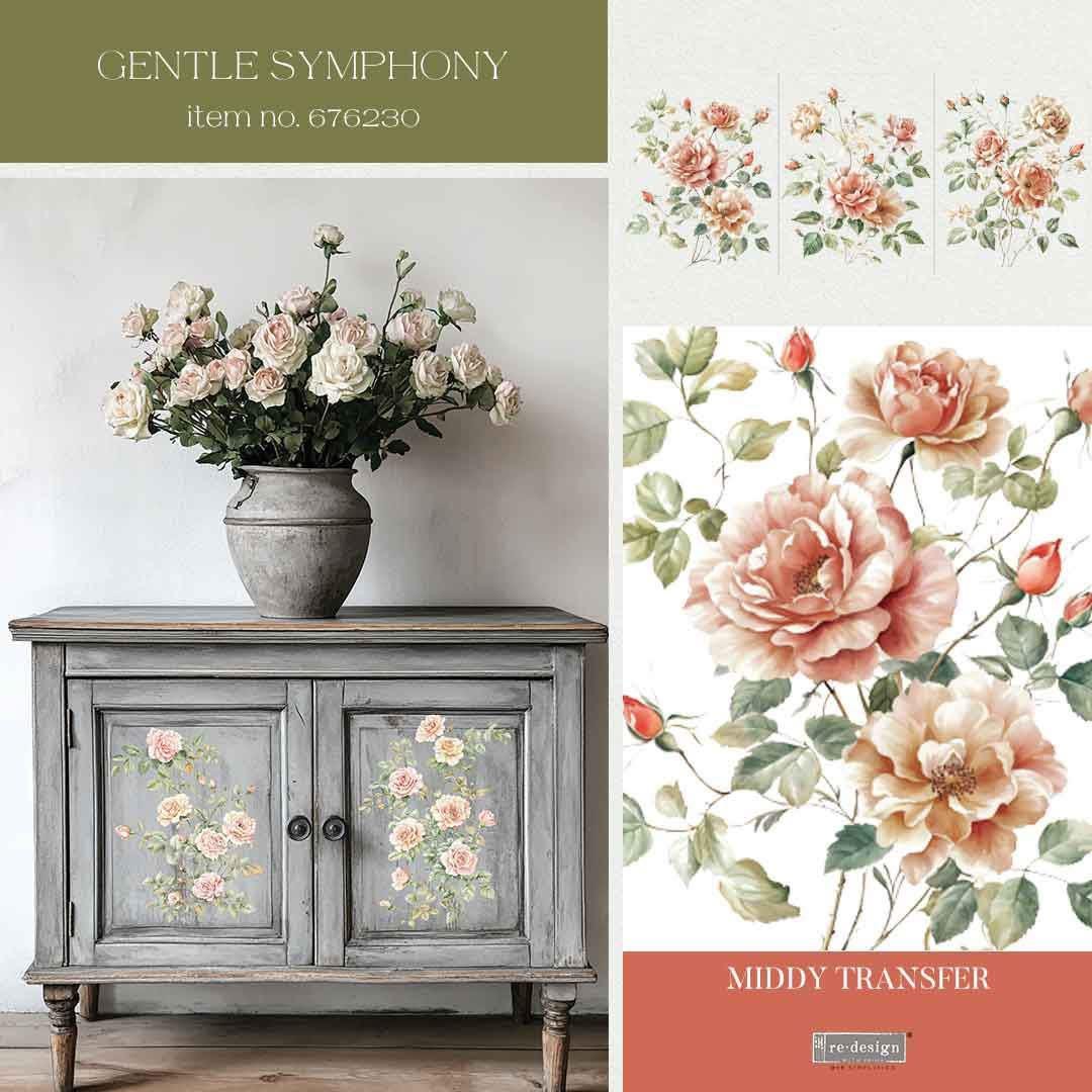 Middy Decor Transfers® - Gentle Symphony  | 3 sheets, 8.5”x11” | Re•design with Prima®