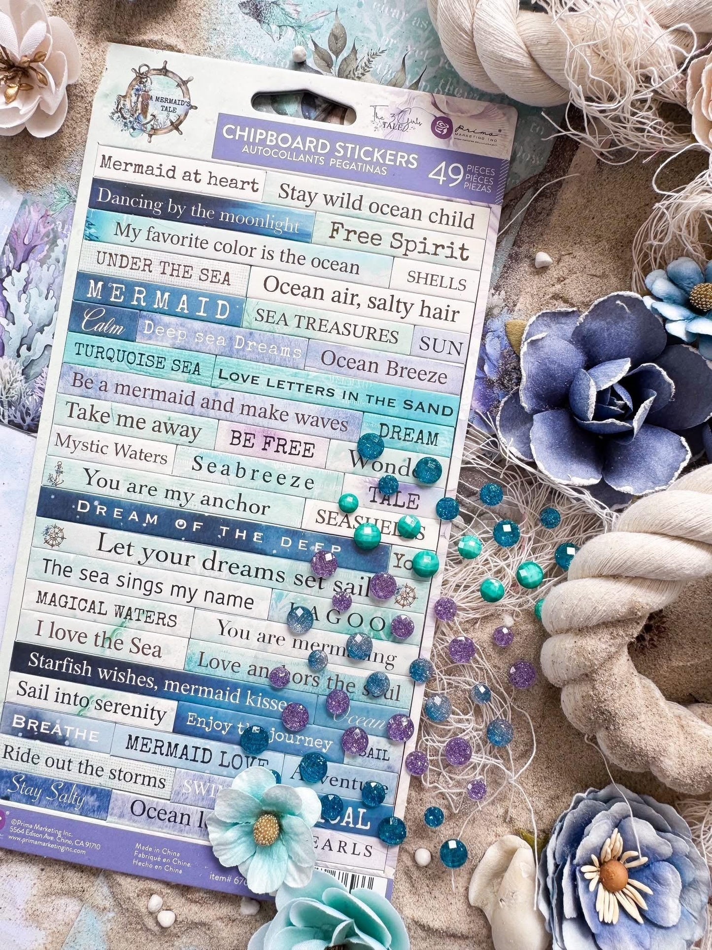 A Mermaid's Tale Collection Journaling Cards, 4”x6”, 45 pcs | Prima Marketing Inc