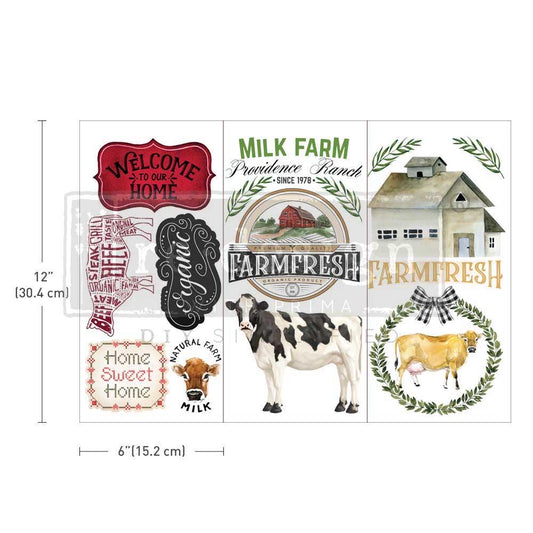 Mini Decor Transfers® - Home and Farm | 6"x12"-3 sheets | Redesign with Prima