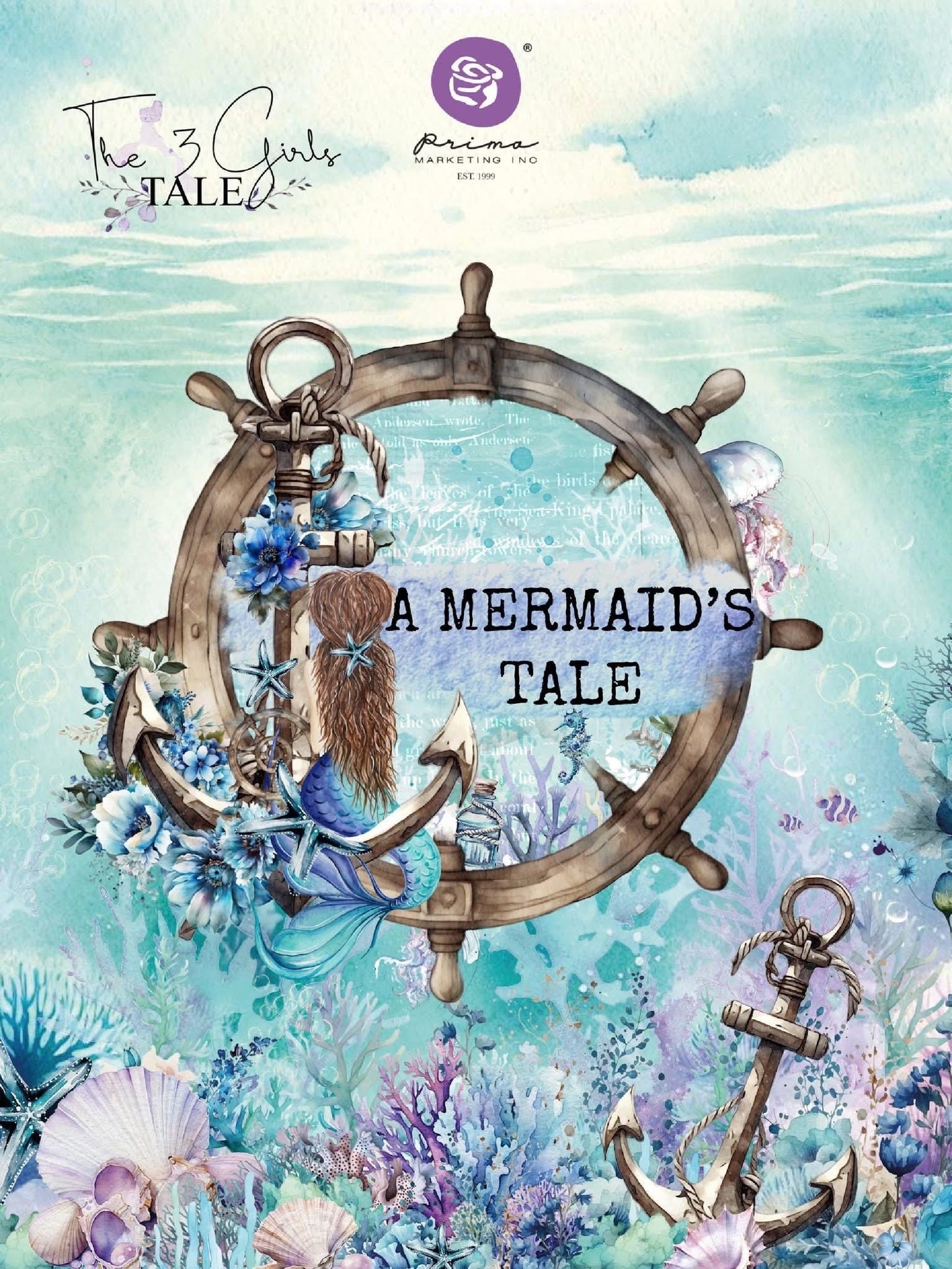 A Mermaid's Tale Collection Sticker Roll | 2 meters | Prima Marketing Inc.